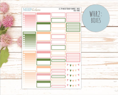 MAY Weekly Hourly Planning Kits for 7x9 Erin Condren Planners. 2026 Collection "Roses" || ECWHR