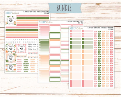 MAY Weekly Hourly Planning Kits for 7x9 Erin Condren Planners. 2026 Collection "Roses" || ECWHR