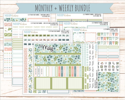 MAY Daily Duo Sticker Kit for 7x9 Erin Condren Planners. 2026 Collection "A Little Wild" || ECDD