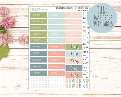 MAY Stickers for EC Teacher Lesson Planner - Horizontal Layout. 2026 Collection "A Little Wild" || ECTH