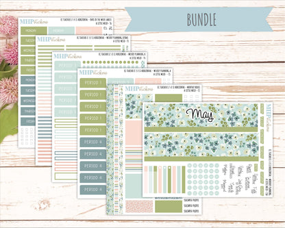 MAY Stickers for EC Teacher Lesson Planner - Horizontal Layout. 2026 Collection "A Little Wild" || ECTH