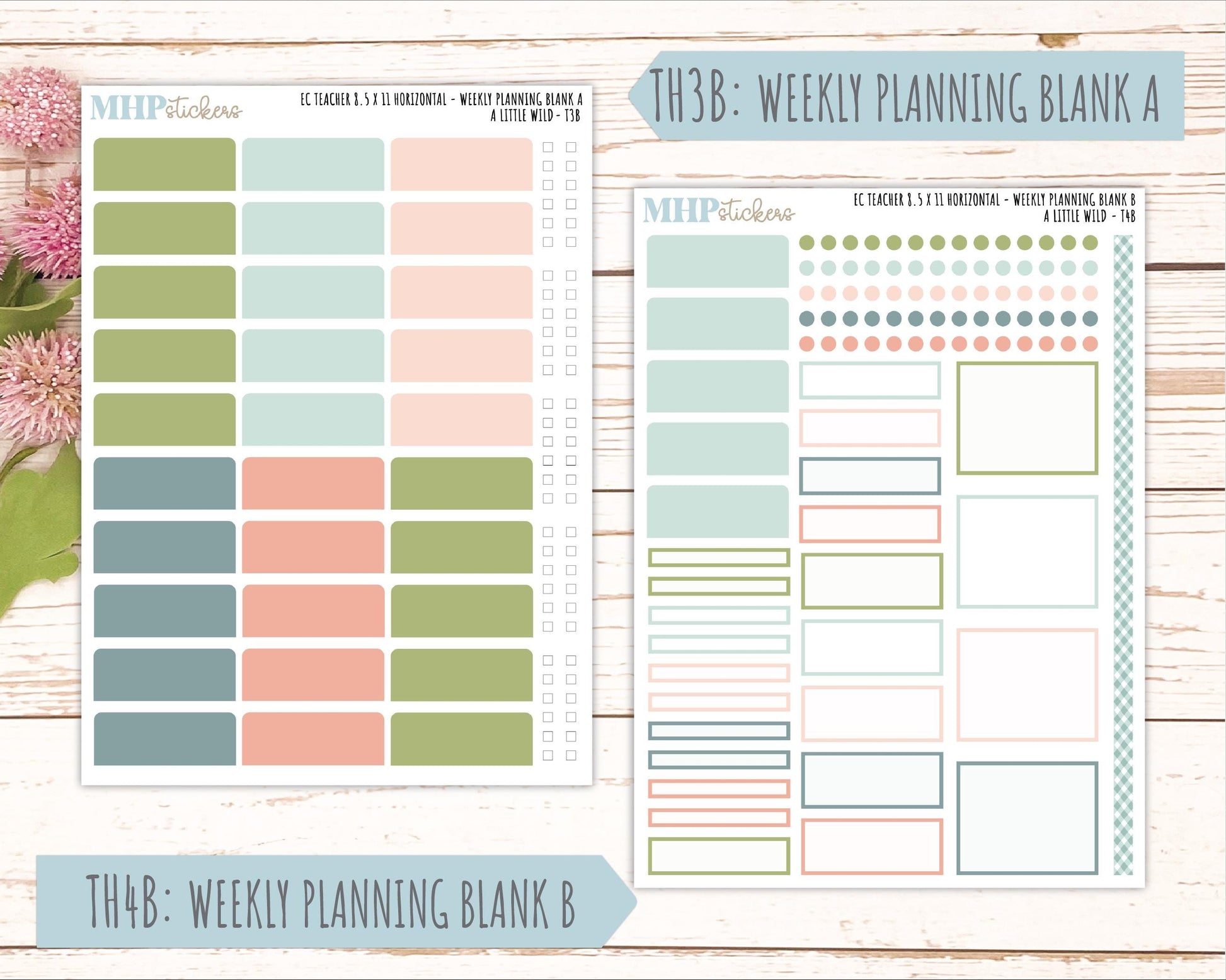 MAY Stickers for EC Teacher Lesson Planner - Horizontal Layout. 2026 Collection "A Little Wild" || ECTH