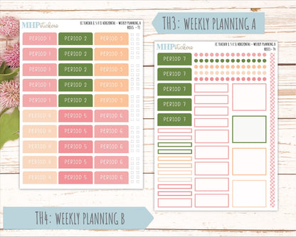 MAY Stickers for EC Teacher Lesson Planner - Horizontal Layout. 2026 Collection "Roses" || ECTH