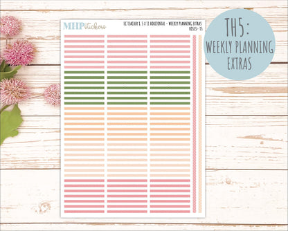 MAY Stickers for EC Teacher Lesson Planner - Horizontal Layout. 2026 Collection "Roses" || ECTH