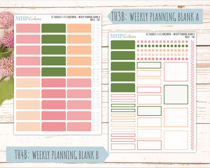MAY Stickers for EC Teacher Lesson Planner - Horizontal Layout. 2026 Collection "Roses" || ECTH