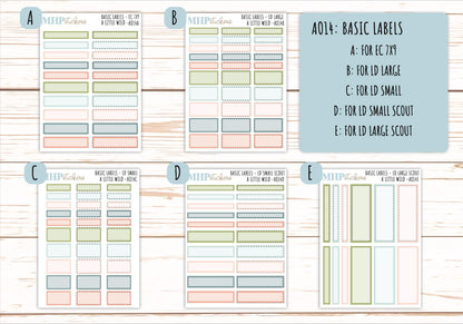 Basic Labels & Habit Trackers. ADD-Ons for Monthly Kits "A Little Wild" || AOBL