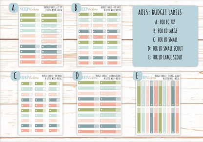 Basic Labels & Habit Trackers. ADD-Ons for Monthly Kits "A Little Wild" || AOBL