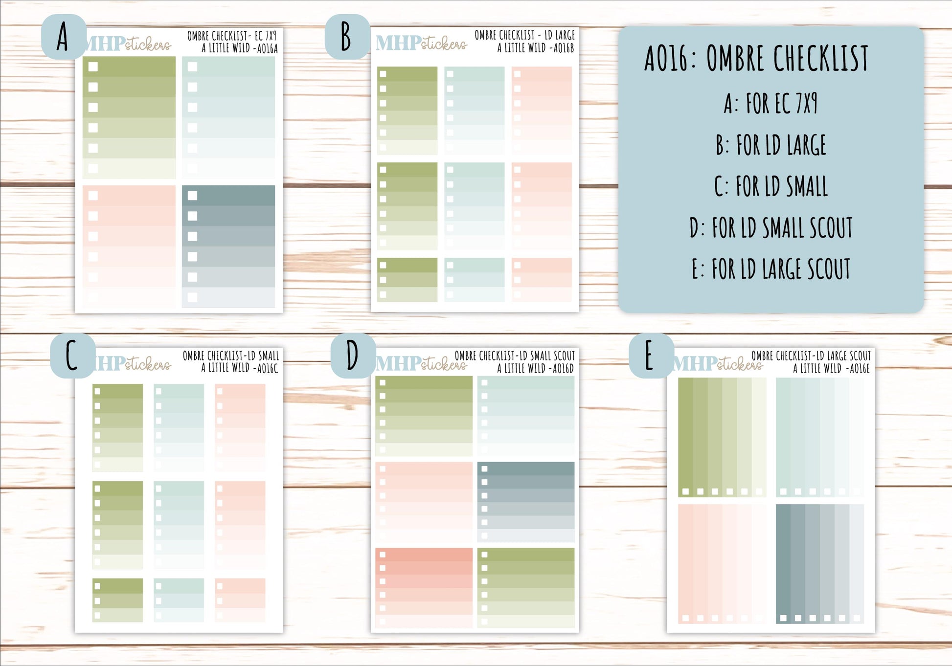 Basic Labels & Habit Trackers. ADD-Ons for Monthly Kits "A Little Wild" || AOBL