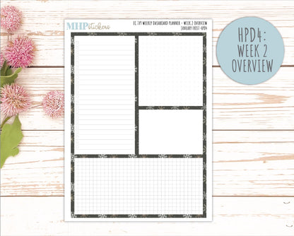 JANUARY Stickers for Happy Planner Classic Dashboard Layout. 2026 Collection. "January Frost" || HPDS