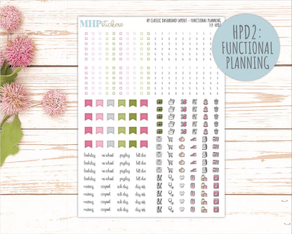 FEBRUARY Stickers for Happy Planner Classic Dashboard Layout. 2026 Collection. "Fly" || HPD