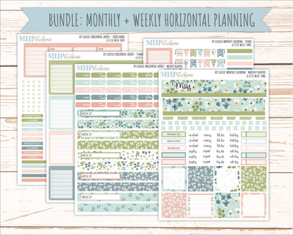 MAY Stickers for Happy Planner Classic Horizontal Layout. 2026 Collection. "A Little Wild" || HPH