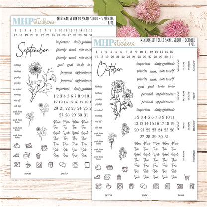 Minimalist Stickers for Laurel Denise Small Scout Planners. || F778