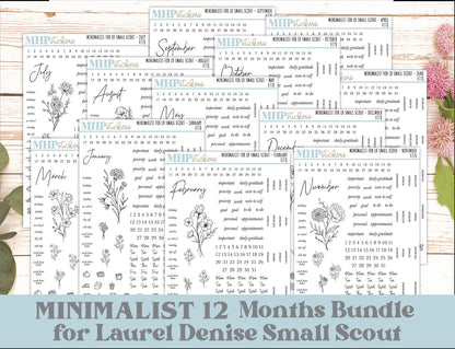 Minimalist Stickers for Laurel Denise Small Scout Planners. || F778