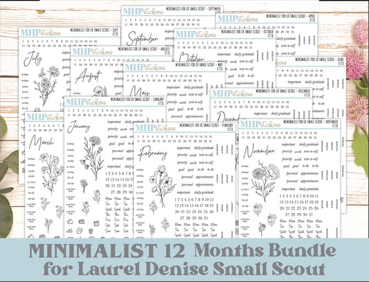 Minimalist Stickers for Laurel Denise Small Scout Planners. || F778