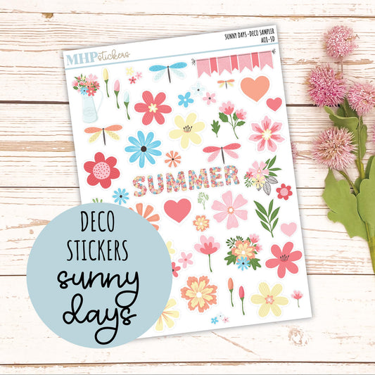Decorative Planner Stickers "Sunny Days" || AO8