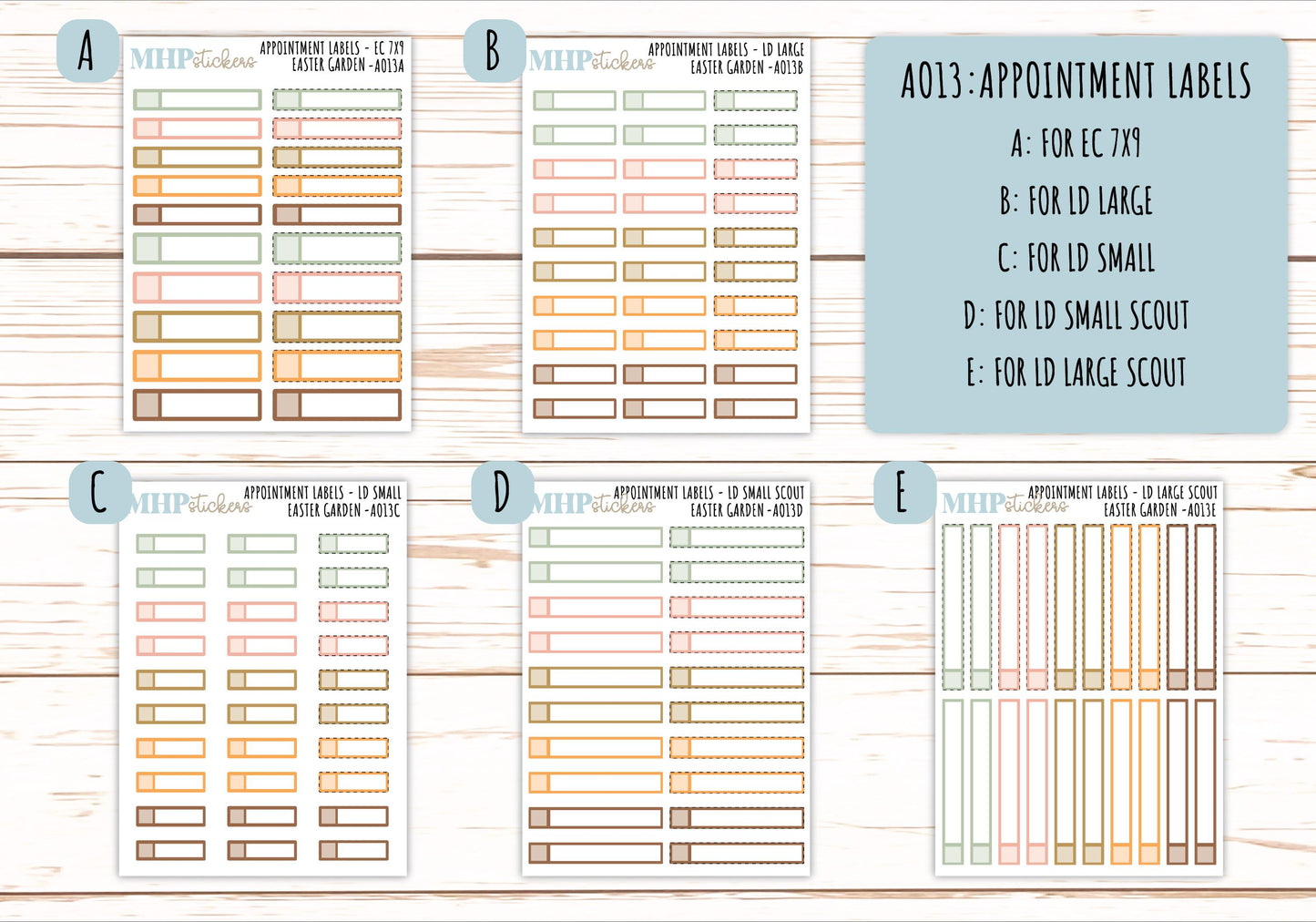 Basic Labels & Habit Trackers. ADD-Ons for Monthly Kits "Easter Garden" || AOBL