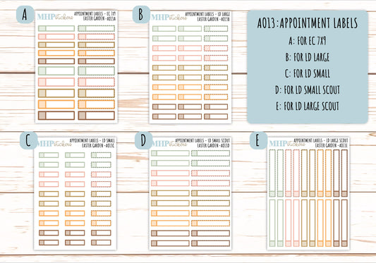 Basic Labels & Habit Trackers. ADD-Ons for Monthly Kits "Easter Garden" || AOBL