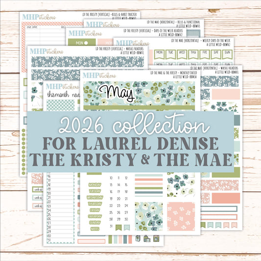 MAY 2026 Stickers for the Mae & Kristy Laurel Denise Planners "A Little Wild" || BB