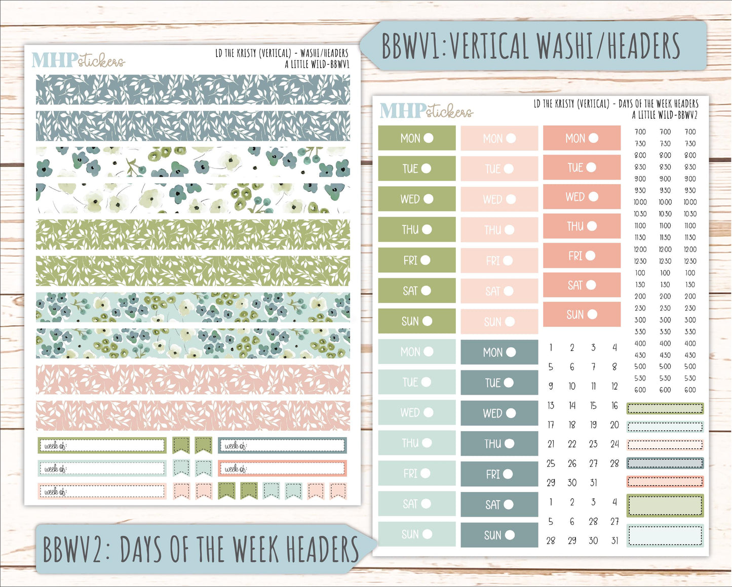 MAY 2026 Stickers for the Mae & Kristy Laurel Denise Planners "A Little Wild" || BB
