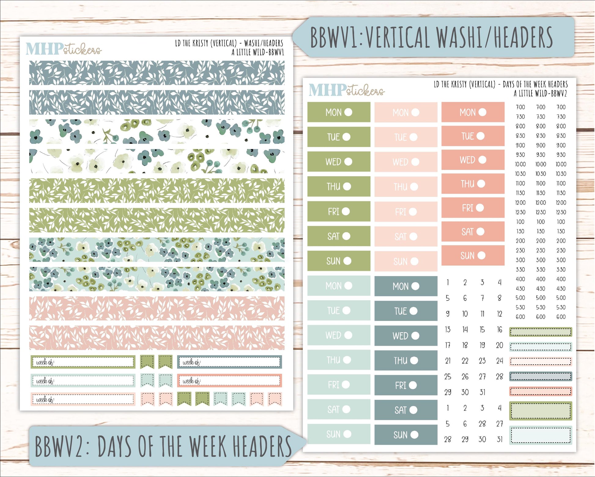 MAY 2026 Stickers for the Mae & Kristy Laurel Denise Planners "A Little Wild" || BB