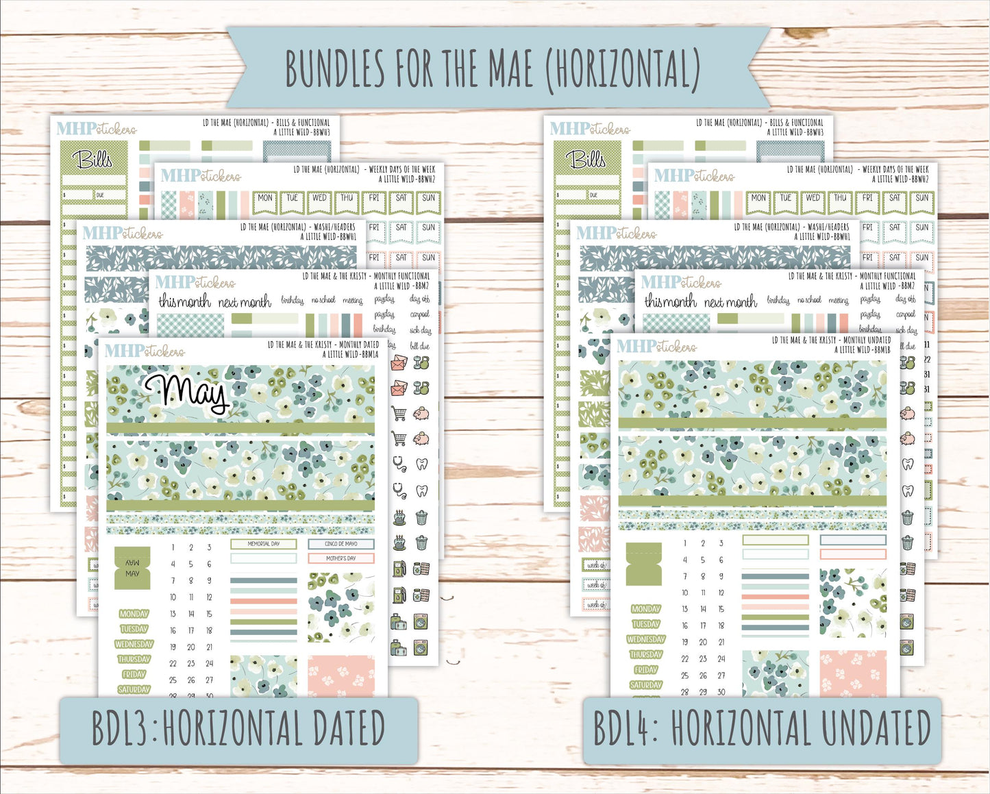 MAY 2026 Stickers for the Mae & Kristy Laurel Denise Planners "A Little Wild" || BB