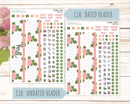MAY 2026 Stickers for The Carmen Laurel Denise Planner "Roses" || C