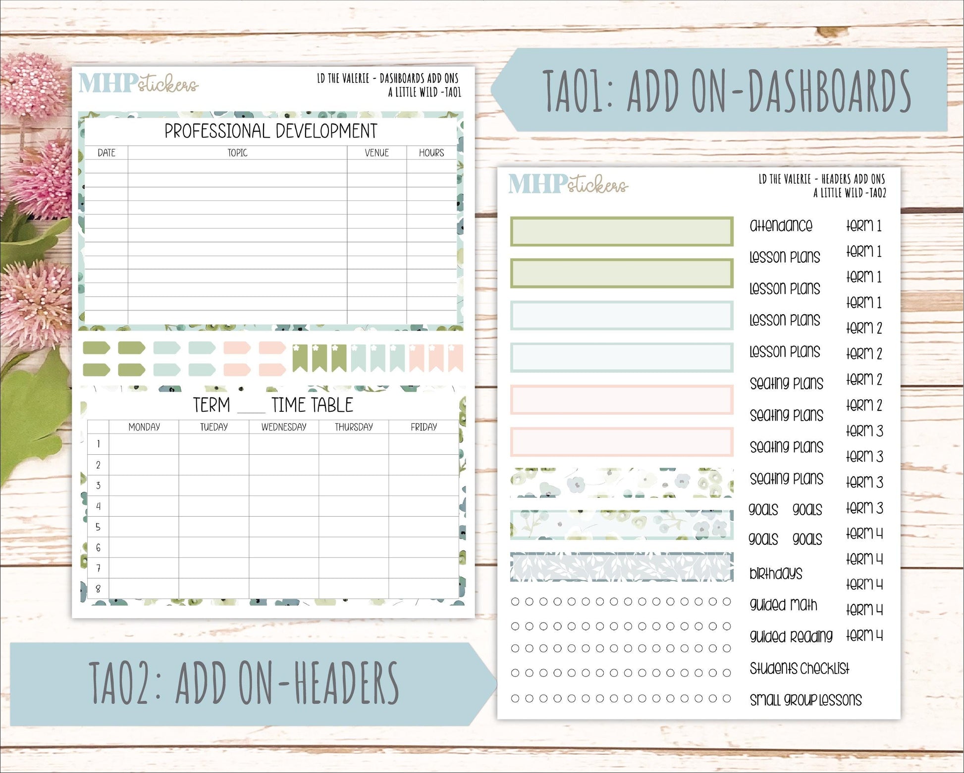 MAY Stickers for The Valerie Laurel Denise Planner "A Little Wild" || TC