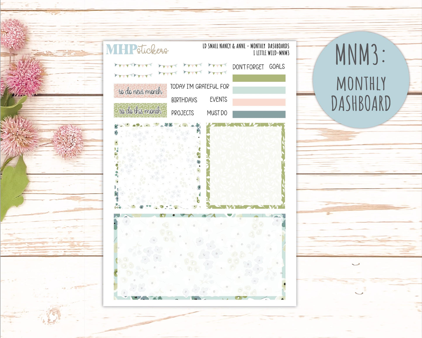 MAY 2026 Stickers for Small Nancy & Anne Laurel Denise Planners "A Little Wild" || MN