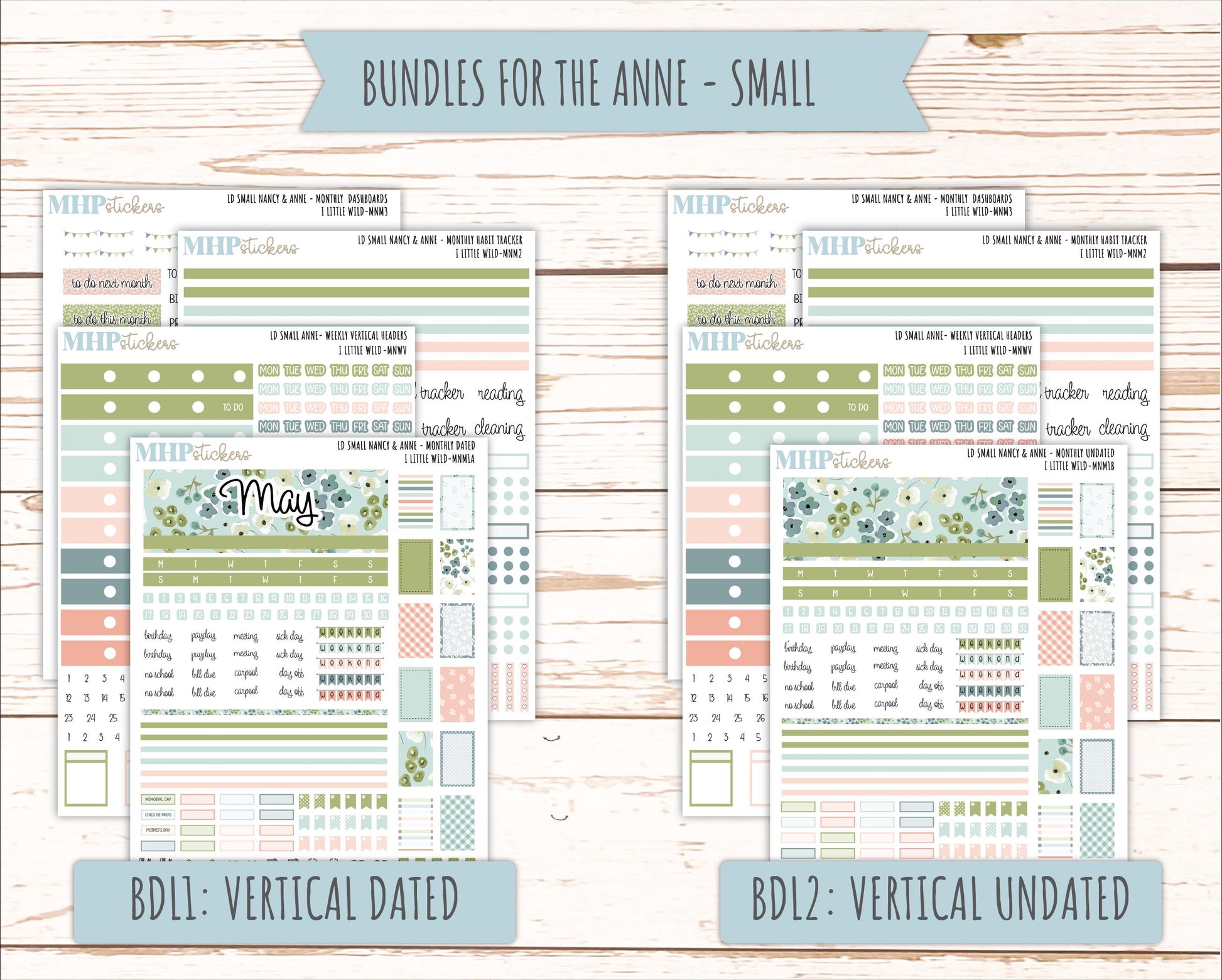 MAY 2026 Stickers for Small Nancy & Anne Laurel Denise Planners "A Little Wild" || MN