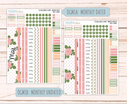 MAY 2026 Stickers for Large Nancy & Anne Planners for Laurel Denise Planners. "Roses" || OG