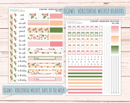 MAY 2026 Stickers for Large Nancy & Anne Planners for Laurel Denise Planners. "Roses" || OG