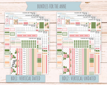 MAY 2026 Stickers for Large Nancy & Anne Planners for Laurel Denise Planners. "Roses" || OG