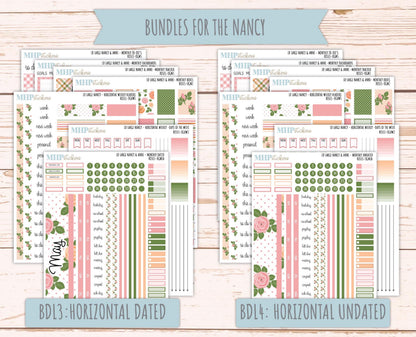 MAY 2026 Stickers for Large Nancy & Anne Planners for Laurel Denise Planners. "Roses" || OG