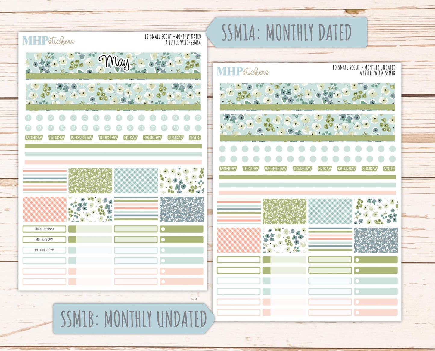 MAY 2026 Stickers for the Small Scout Laurel Denise Planners. "A Little Wild" ||SS