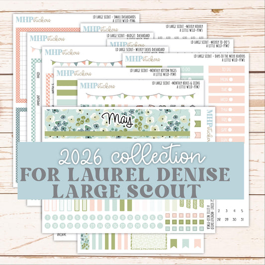 MAY 2026 Stickers for the Large Scout Laurel Denise Planners "A Little Wild" || PT