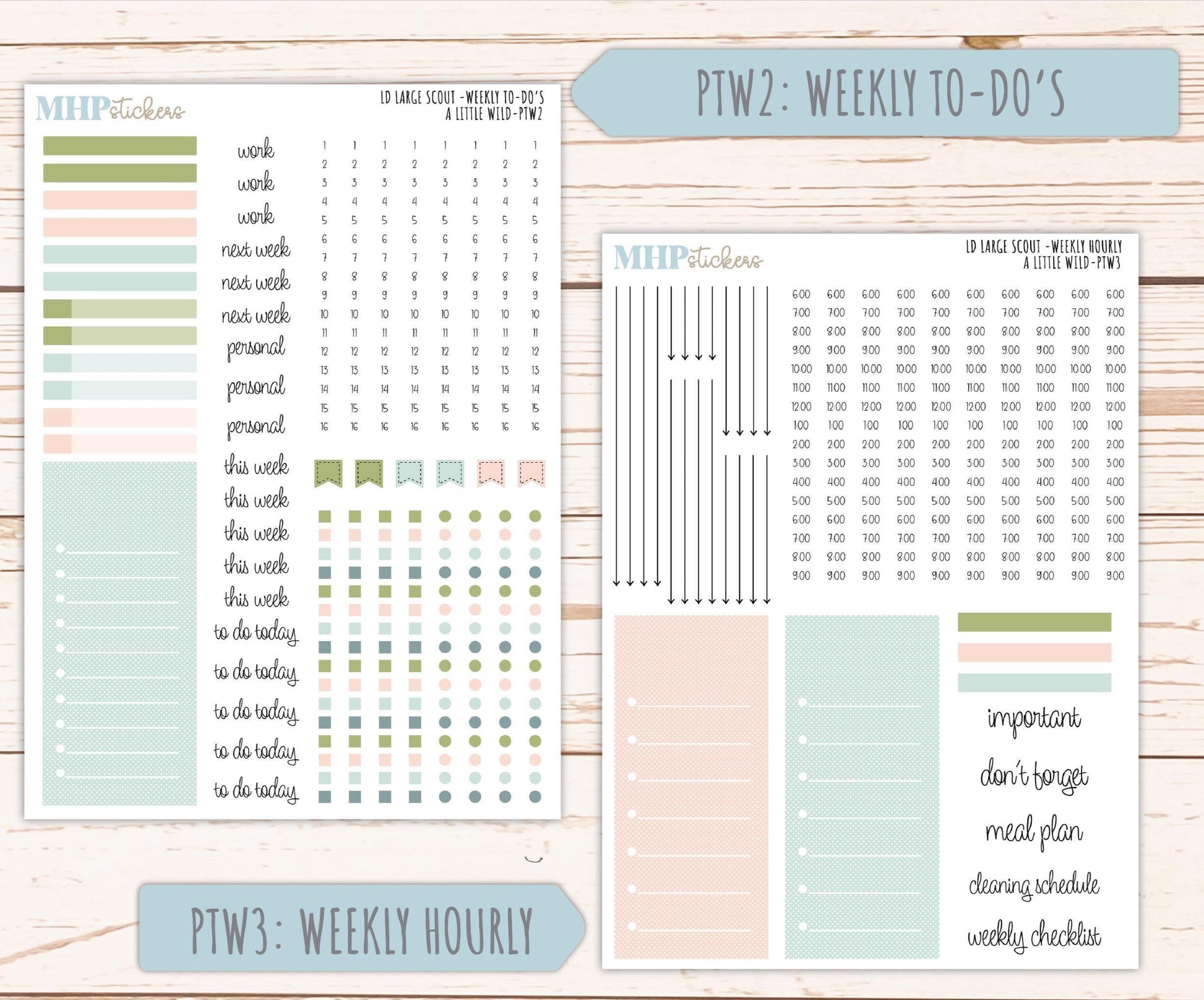 MAY 2026 Stickers for the Large Scout Laurel Denise Planners "A Little Wild" || PT