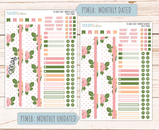 MAY 2026 Stickers for the Large Scout Laurel Denise Planners. "Roses" || PT