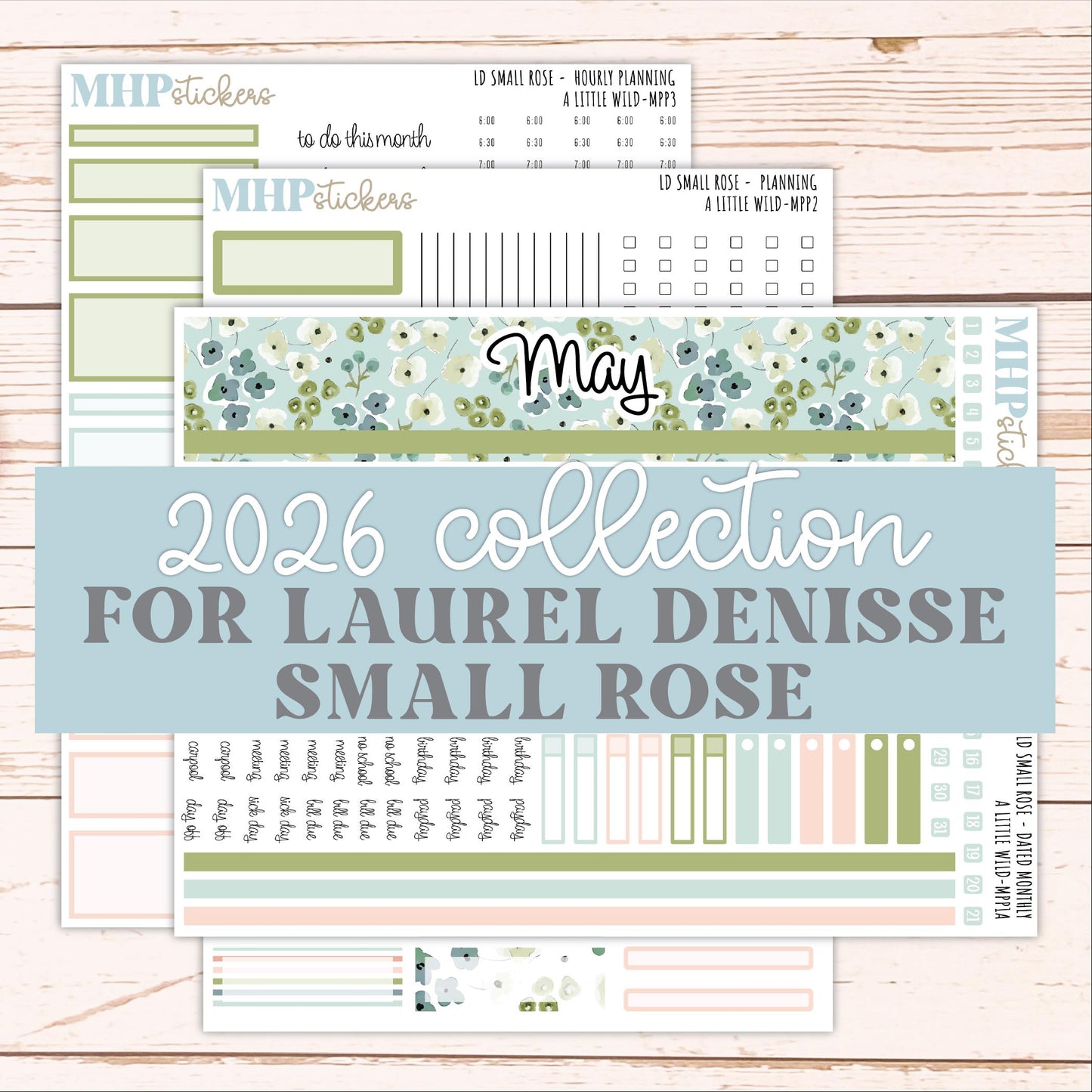 MAY 2026 Stickers for The Small Rose Laurel Denise Planner. "A Little Wild" || MPP