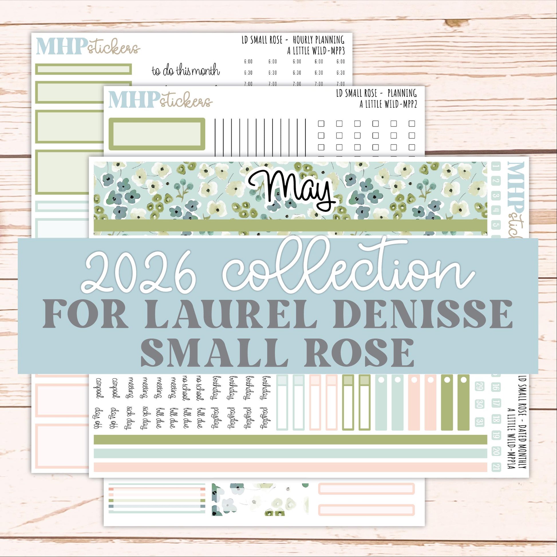 MAY 2026 Stickers for The Small Rose Laurel Denise Planner. "A Little Wild" || MPP