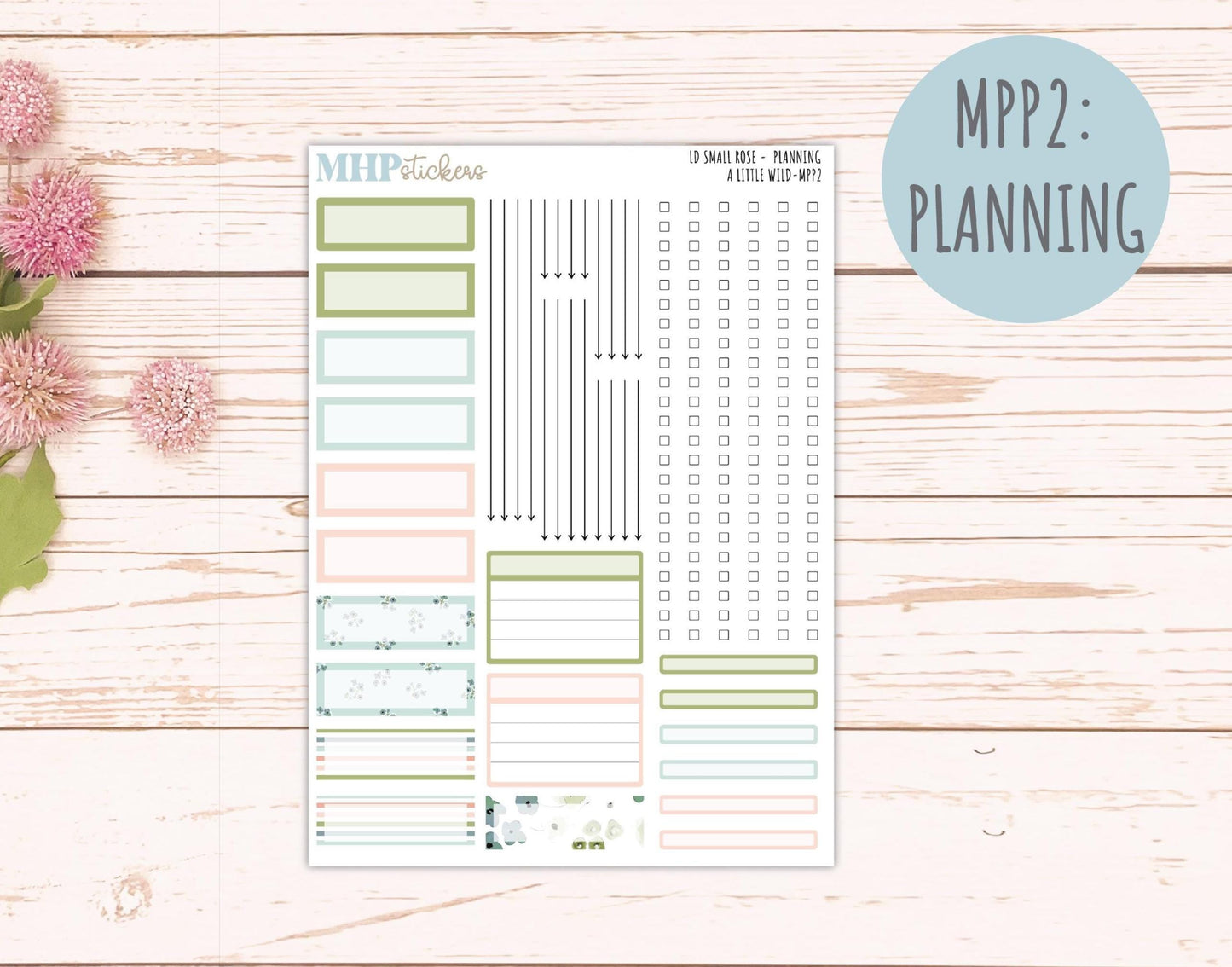 MAY 2026 Stickers for The Small Rose Laurel Denise Planner. "A Little Wild" || MPP
