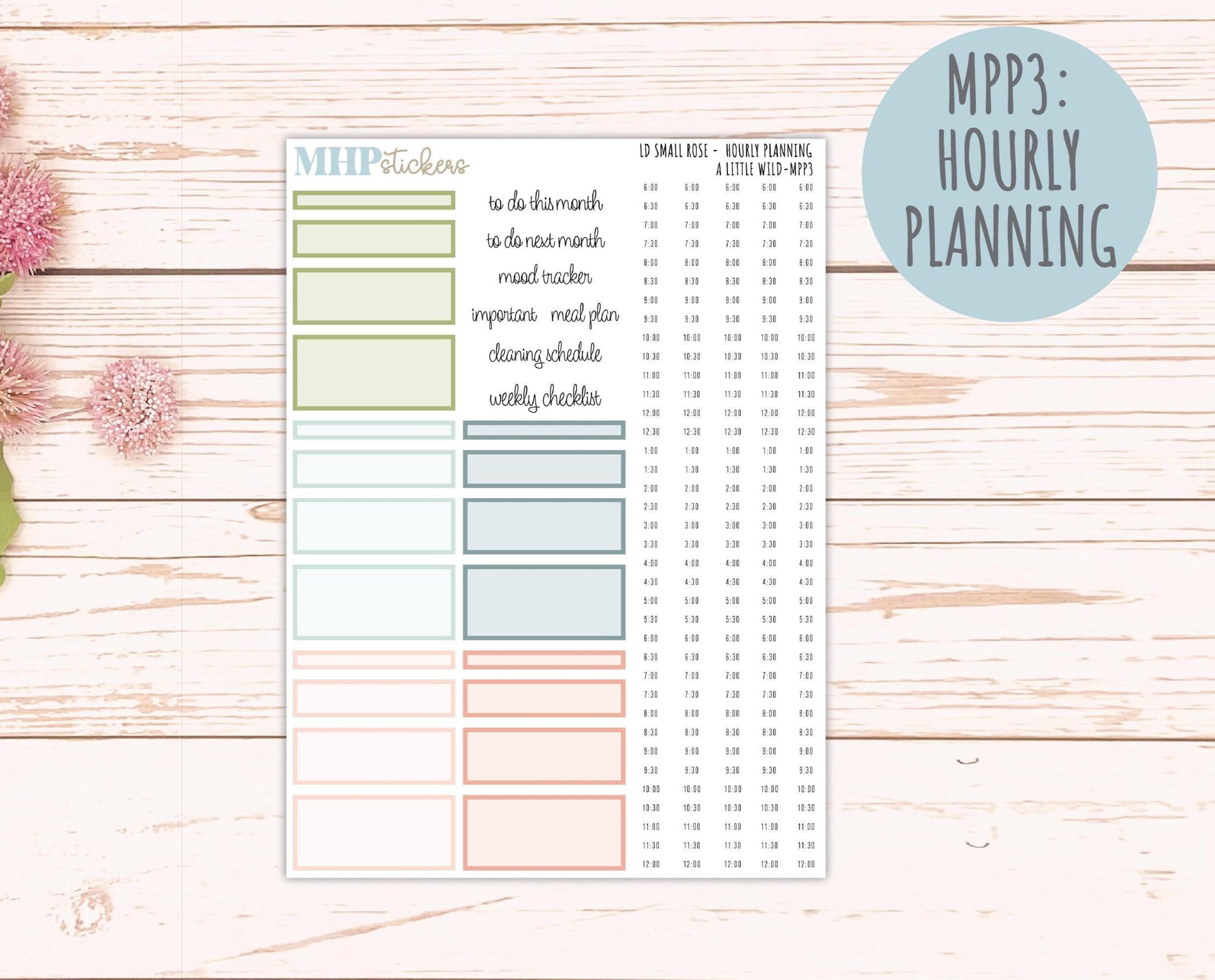 MAY 2026 Stickers for The Small Rose Laurel Denise Planner. "A Little Wild" || MPP