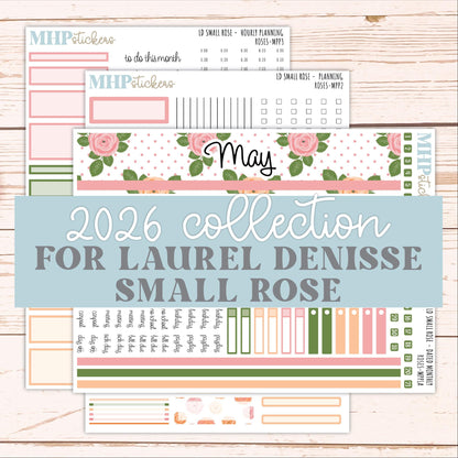 MAY 2026 Stickers for The Small Rose Laurel Denise Planner. "Roses" || MPP