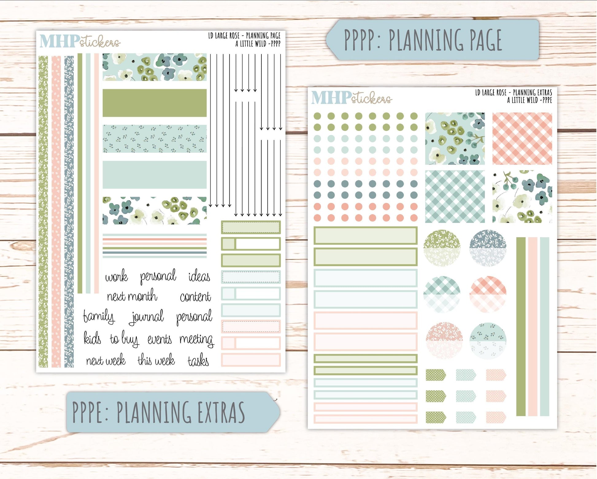 MAY 2026 Stickers for the Large Rose Laurel Denise Planner. "A Little Wild" || PP