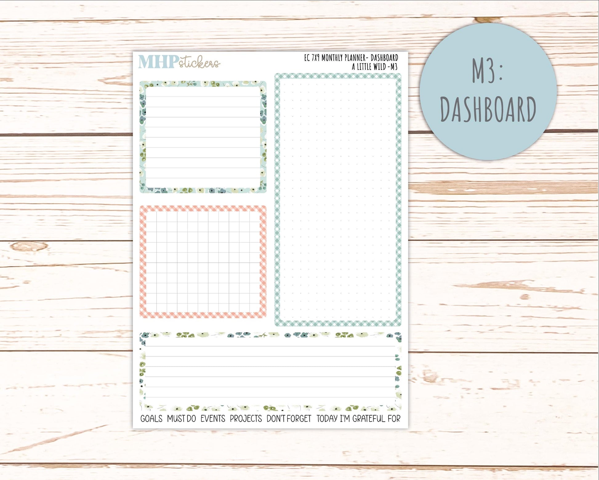 MAY Monthly Kit for 7x9 Erin Condren Planners. 2026 Collection "A Little Wild" || ECM
