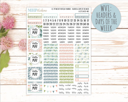 MAY Weekly Vertical Kits for 7x9 Erin Condren Planners. 2026 Collection "A Little Wild" || ECWV