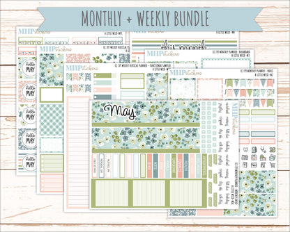 MAY Weekly Vertical Kits for 7x9 Erin Condren Planners. 2026 Collection "A Little Wild" || ECWV