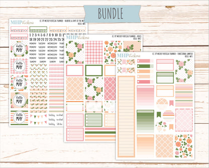 MAY Weekly Vertical Kits for 7x9 Erin Condren Planners. 2026 Collection "Roses" || ECWV
