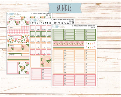 MAY Weekly Horizontal Planning Kit for 7x9 Erin Condren Planners. 2026 Collection "Roses" || ECWH