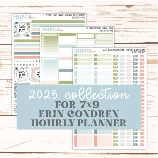 MAY Weekly Hourly Planning Kits for 7x9 Erin Condren Planners. 2026 Collection "A Little Wild" || ECWHR