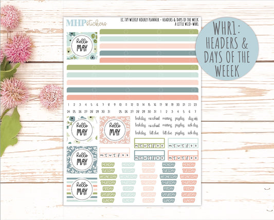 MAY Weekly Hourly Planning Kits for 7x9 Erin Condren Planners. 2026 Collection "A Little Wild" || ECWHR
